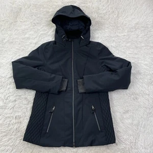 Obermeyer Jacket Womens 12 Black Resort Hooded Zip Pocket Ladies Snowboard Ski - Picture 1 of 15