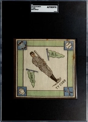 Mantas 1914 B18 TY COBB - SGC Auténticas - Manta blanca Infield (9289) Foto 1 de 2