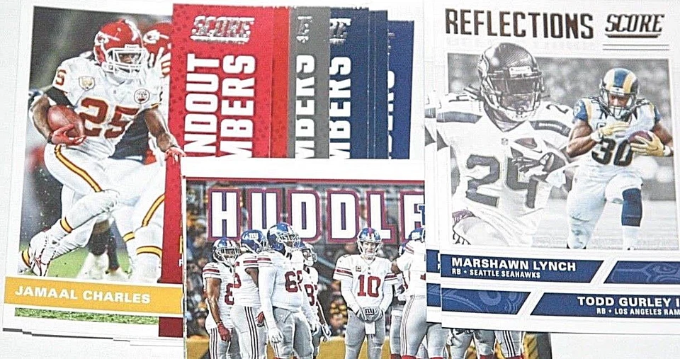 2017 Score FB Inserts. Huddle Up, Standout Numbers, Reflections Pick From Menu - Image 1 of 1