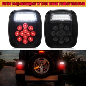 Pair 39 LED Tail Lights Brake License Plate Lamp For Jeep Wrangler YJ TJ CJ5 CJ7 - Picture 1 of 11