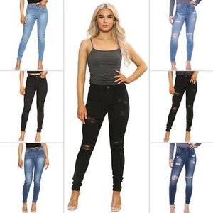 Enzo Womens Stretch Skinny Jeans Ladies Slim Fit Denim Trouser Pants UK Sizes - Picture 1 of 34