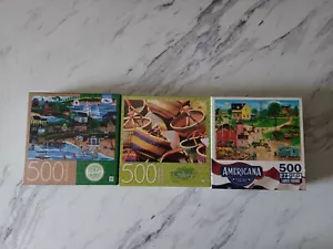 LOT of '3' - "JIGSAW PUZZLES" - *ALL COMPLETE* - ( 500 Pcs. each ) - Picture 1 of 5