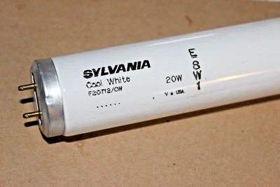4 LOT OSRAM SYLVANIA F20T12/CW E8W1 FLUORESCENT 20W COOL WHITE 24” 2-PIN - Image 1 of 2