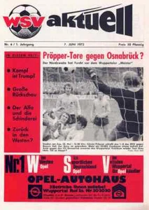 Fussball-Programmheft  71/72   Aufstieg   Wuppertaler SV - VfL Osnabrück   SA1 - Imagen 1 de 1