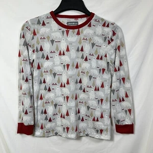 Eddie Bauer Boy's M 10/12 Long Sleeve Pajama Shirt Top Polar Bears Christmas - Picture 1 of 7