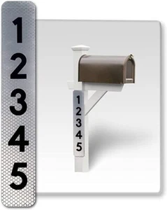 Super Reflective Vertical Address Stickers for House, Mailbox, etc - Picture 1 of 37