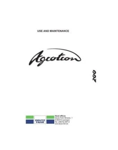 Deutz Agrotron 200 Operators Manual - Picture 1 of 4