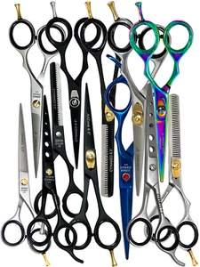 Set of 12 Salon Hair Cutting Professional Scissors Shears 6" to 7.5" Premium - Picture 1 of 17