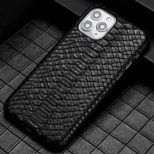 For iPhone 15 Pro Max 14 Python Leather Case Snake Skin Hard Cover Genuine Real - Picture 1 of 23