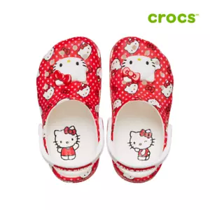 NEW CROCS TODDLERS Hello Kitty Classic Clogs 210577-90H RED - Picture 1 of 6