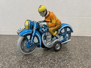 Vtg 1960’s Ballon Cordatic Motorcycle Friction Tin Toy EN-12-63 Cafe Racer COOL! - Picture 1 of 9