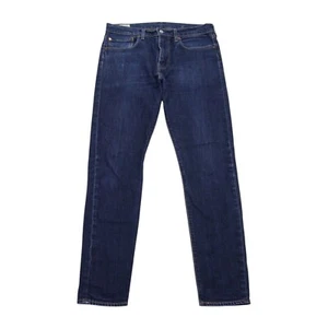 Levis 512 Jeans Mens Waist 34 Leg 33 Blue Denim Premium Big E Slim Zip Fly Pants - Picture 1 of 9