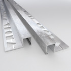 10x Tile Trim Square Edge Box Shape - Aluminium - Vroma Heavy Duty - Box Of 10