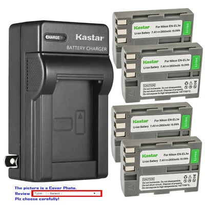 Kastar Battery AC Wall Charger for Nikon EN-EL3e MH-18 & Nikon D700 DSLR Camera