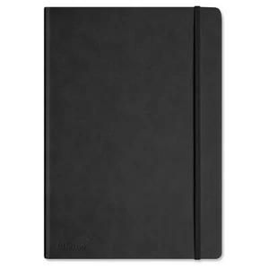 Silvine A4 Executive Soft-Feel Ruled with Marker Ribbon Notebook Black (198BK)  - Picture 1 of 6