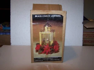 Vtg Hong Kong Brass Coach Christmas decoration lantern NIP new in original box - Picture 1 of 12