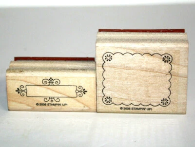 Juego de 2 estampillas estampadas álbumes de recortes artesanías marcos festoneados mini remolinos Foto 1 de 4