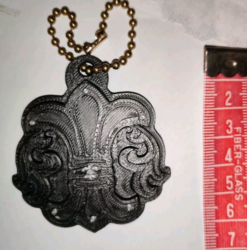 Ltd Ed Chrome Hearts Keyring Bagtag G Brass Effect Chain Black Black Plastic