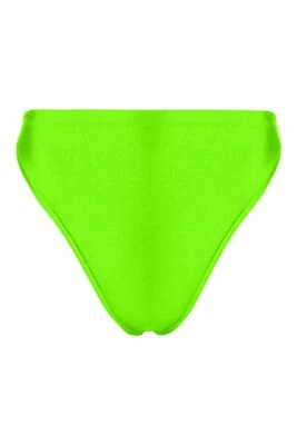 Damen String-Slip Neongrün hauteng elastisch stretch shiny glänzend S bis XXL - Bild 1 von 2