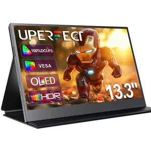 13,3 Zoll OLED Monitor tragbarer Gaming-Monitor Laptop Bildschirm 100% DCI-P3 - Afbeelding 1 van 12