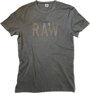 G-STAR RAW MENS GREY T SHIRT LOGO CREW NECK SHORT SLEEVE COTTON XS -2XL £12.95 - Picture 1 of 3