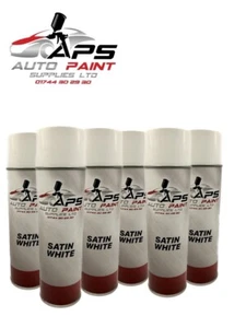 X6 APS SATIN WHITE AEROSOL 500ML - TRADE SPRAY PAINT RATTLE CANS AUTO PAINT - Picture 1 of 2