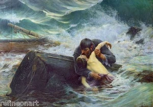 Alfred Guillou - Adieu Giclee Canvas Print - Picture 1 of 1