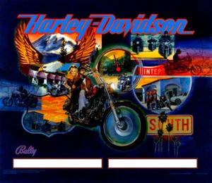 Bally Harley Davidson Pinball Machine Translite - Awesome ARTWORK - Picture 1 of 1