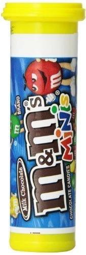 Singles tubo de doces de chocolate ao leite M&M Minis (24 unidades) - Imagem 1 de 1