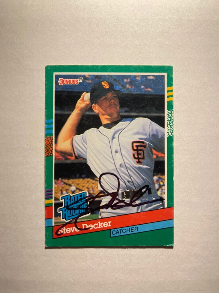 San Francisco Giants STEVE DECKER Signed Card - Image 1 of 1