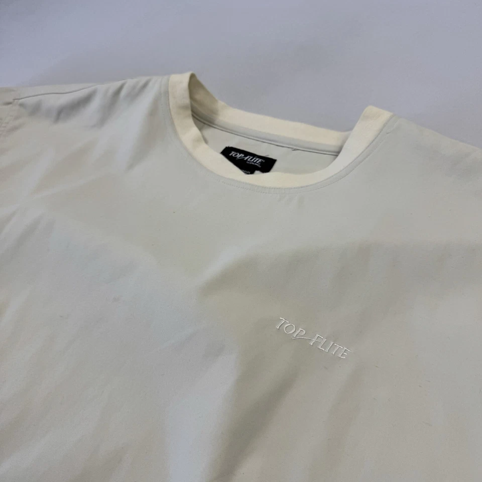 Chaqueta de golf cortavientos Top Flite para hombre poliéster color crema extra grande Foto 1 de 4