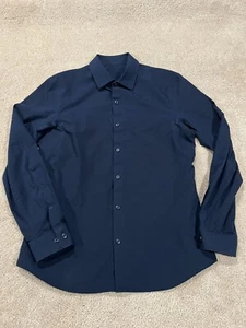 Lululemon Shirt Mens Small Blue Airing Easy Long Sleeve Button Stretch Casual - Picture 1 of 7