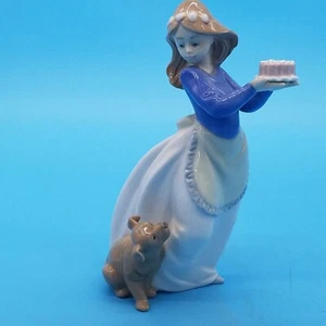 Lladró NAO Puppy's Birthday Porcelain Girl with Puppy Figurine - Picture 1 of 7