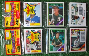 1988 Topps Baseball Cards Rack Pack Lot 2 Bash Brothers McGwire Canseco On Front - Picture 1 of 2