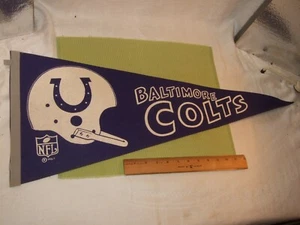 Baltimore Colts Vintage Defunct 1967 Team Logo NFL Wimpel Hufeisen Logo Moved - Bild 1 von 12