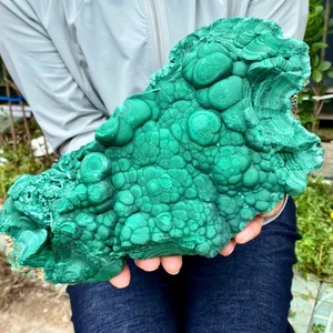 10.32LB Natural Glossy Malachite Coarse Cat's Eye Cluster Rough Mineral Specimen - Picture 1 of 13
