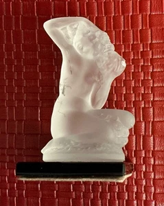 VINTAGE Lalique "Floreal" Frosted Crystal Nude Figurine Enchanting 3.5" - Picture 1 of 8