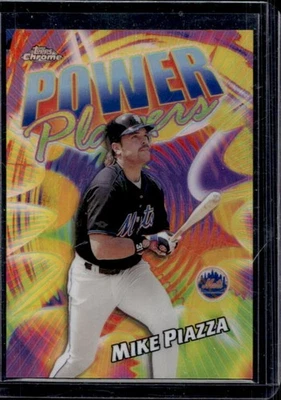 2000 Topps Chrome Mike Piazza Power Players Refractor #P14 Mets - Image 1 of 2