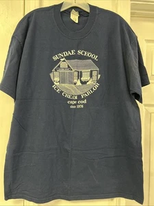 T-shirt vintage CAPE COD SUNDAE SCUOLA GELATO DENNIS Y2K XL OTTIME CONDIZIONI - Foto 1 di 6