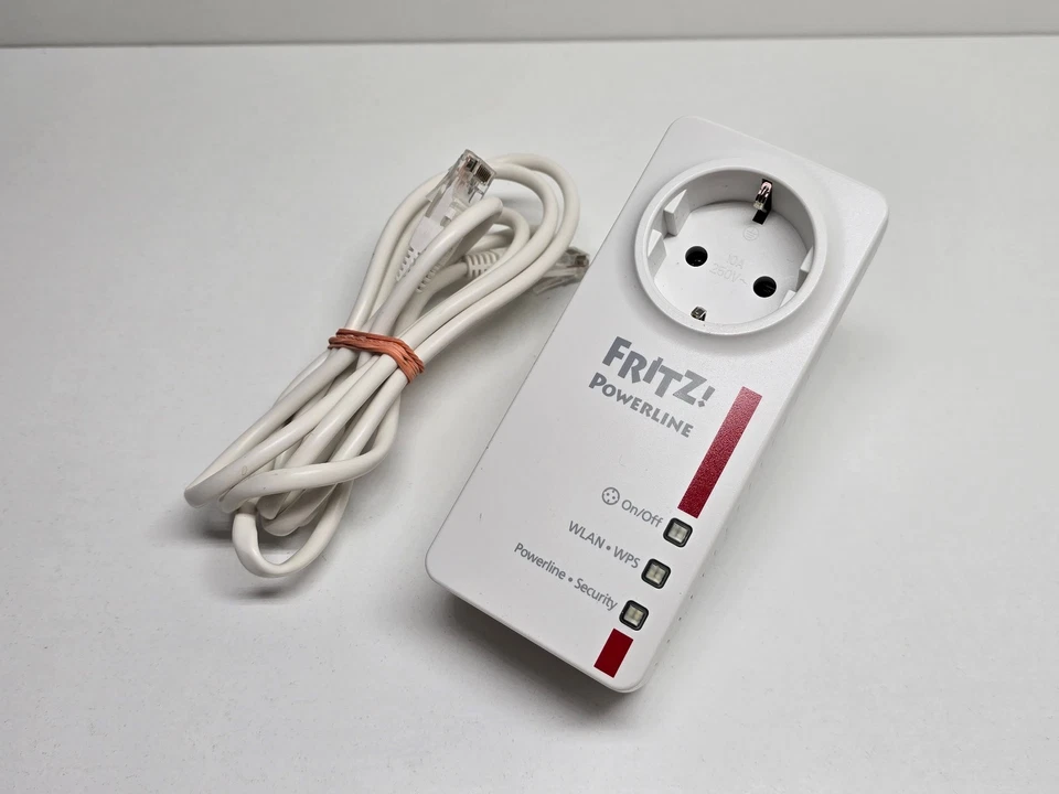 AVM FRITZ!Powerline 546E WLAN - Steckdosen Adapter + LAN Kabel ⚡BLITZBEREIT⚡ - Bild 1 von 2