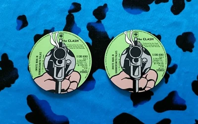 THE CLASH - (WHITE MAN) IN HAMMERSMITH PALAIS -  PAIR OF PRINTED ROUND COASTERS - Image 1 of 2
