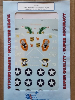 CALCOMANÍAS WARHAWKS SUPER ESCALA 1/48 P-40E 48-392 Foto 1 de 4