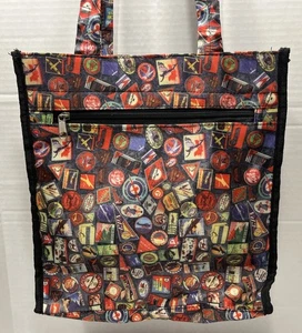 Sydney To Go Tote Bag By Sydney Love Travel Airlines Patches Pattern - Picture 1 of 21