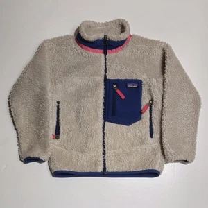 Patagonia Retro Fleece Jacket Kids Oatmeal Youth Kids XS 5-6 - Picture 1 of 6