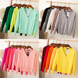 Ladies Cardigan Thin Jumper Long Sleeve Knitted Top Outwear Cardigans Size 8-24 - Picture 1 of 25