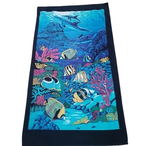 Hilasal Reef Fish Theme Vibrant Colorful Towel 63" x 35" Beach Pool Hot Tub - Picture 1 of 10
