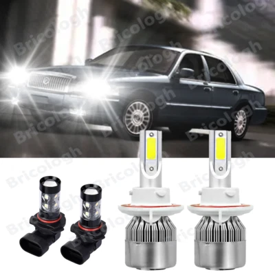 Faros LED Hi-Lo para Mercury Grand Marquis 2006-2011 - 4 piezas + bombillas antiniebla Foto 1 de 4