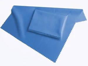 Tissu en microfibre haute technologie écran chiffon de nettoyage, chiffon de polissage en microfibre - bleu- - Photo 1/1