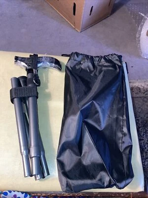 New Ez2care Classy Gray Adjustable Folding Cane w/Carrying Case-Black - Image 1 of 4