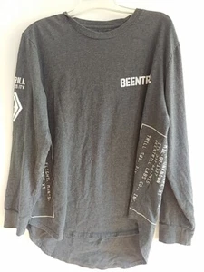 BeenTrill Long Sleeve Shirt Fighter Jet Armor Flight Runway Gray Med - Picture 1 of 8